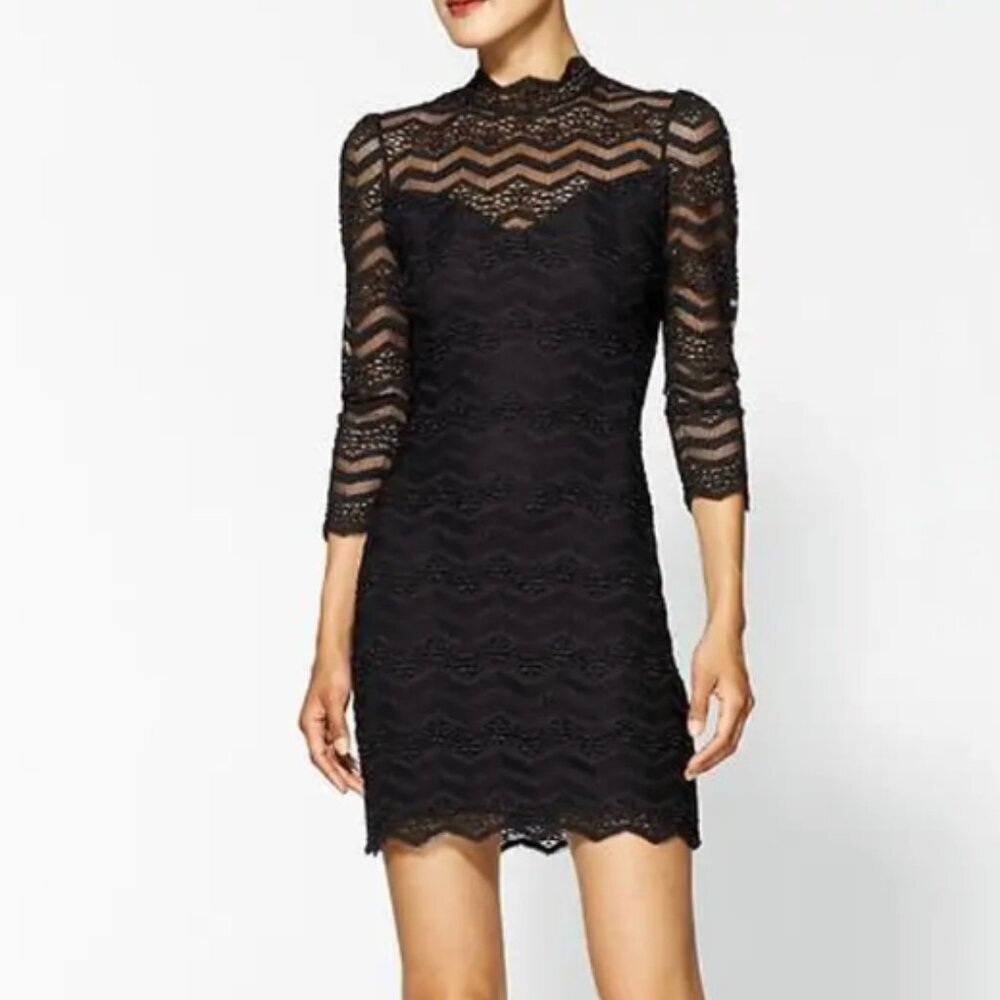 Dolce Vita Black Lace Mini Dress